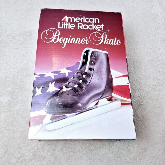 American Little Rocket Beginner Ice Skate Dbl Runner Blade Boys 385 Blk Size 12 - Picture 1 of 10